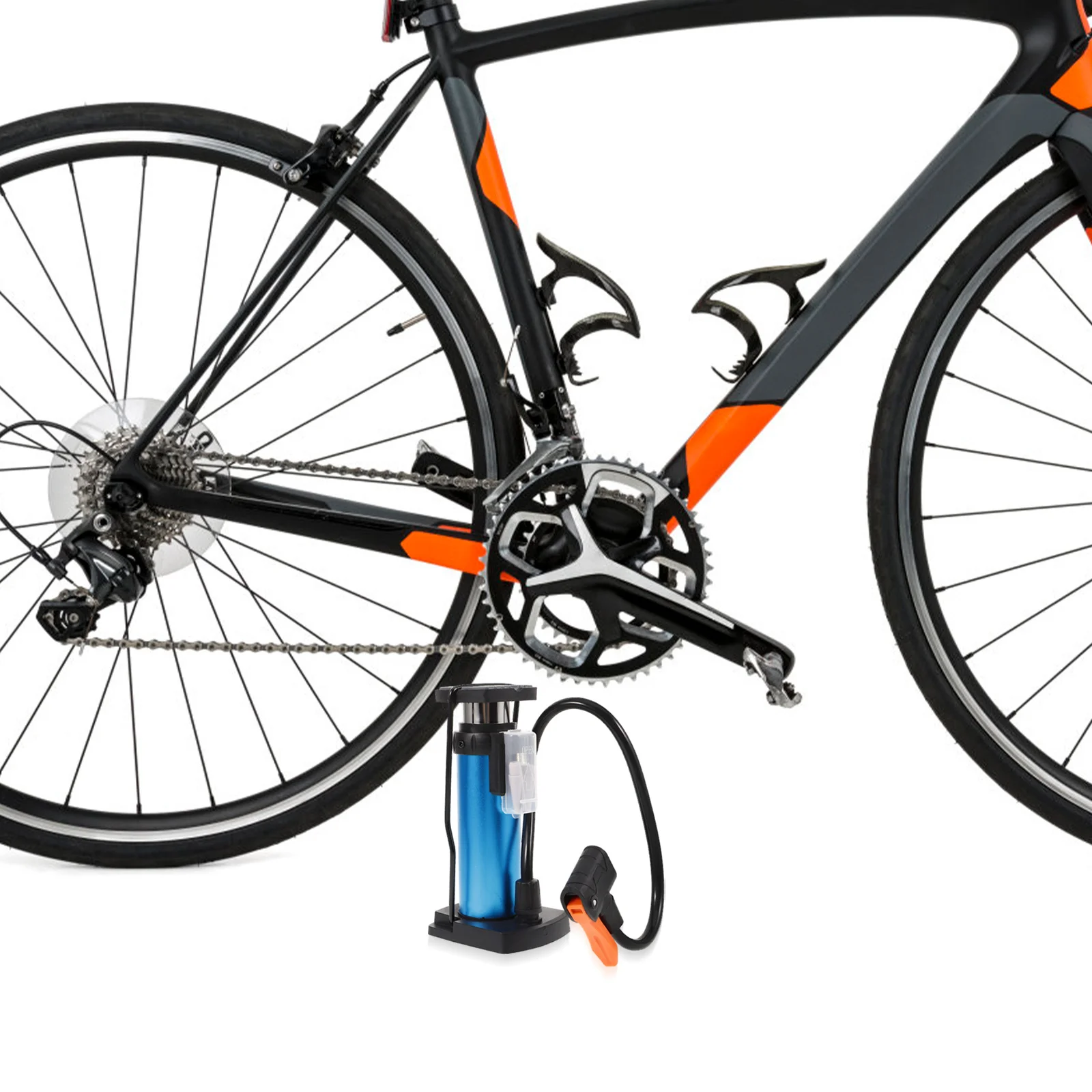 

Portable Bike Pump Lightweight Aluminum Alloy Mini Air Pump For Tire Inflation Multi Valves Mountain Bike