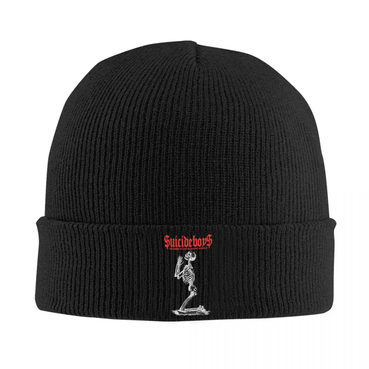 

Suicide American Hip Hop Bonnet Hats boys Music Tour Skullies Beanies Men Women Unisex Elastic Beanie Hats Autumn Kpop Caps