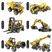 Distance car crane excavator carrying car assembling toy building blocks - Perfect Christmas, Halloween, Birthday Gift