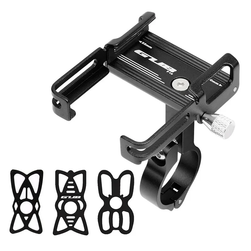 GUB P10 Bike Phone Holder Bracket Aluminum Alloy Motorcycle Bicycle Stand Mount Support Handlebar Clip for 55-100mm