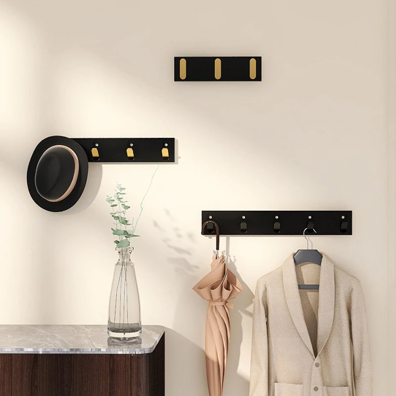

Black Gold Bathroom Coat Hooks Wall-mounted Drain Hook Foldable Bathroom Towel Hanger Hook Door Back Hanging Hooks