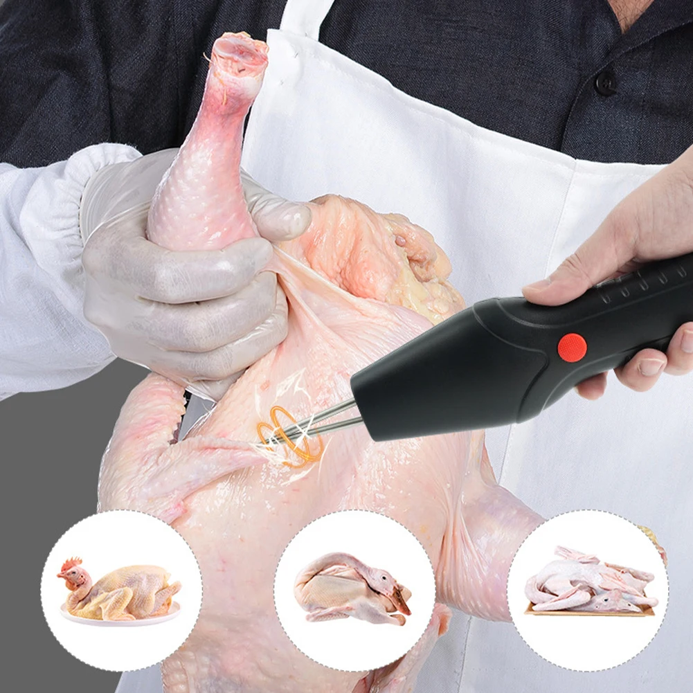 

Электрический быстрый перосъемник для курицы, эффективное устройство для удаления перьев, USB-перезаряжаемое, для удаления волос и перьев, кухонный гаджет, инструмент