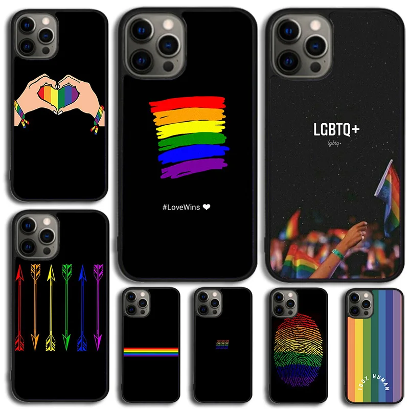 Custodia per telefono Gay Pride LGBT Rainbow Flag per iPhone 17 Air 14 15 16 16e 13 12 Max Cover per Apple iPhone 17 Air 11 Pro Max Plus