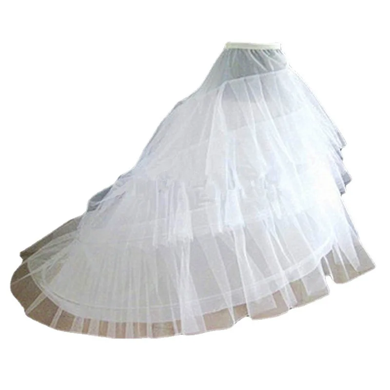 Wedding Petticoat Jupon Court Train Crinoline Slip Underskirt for A-line Dress 3 Layers Accessoires