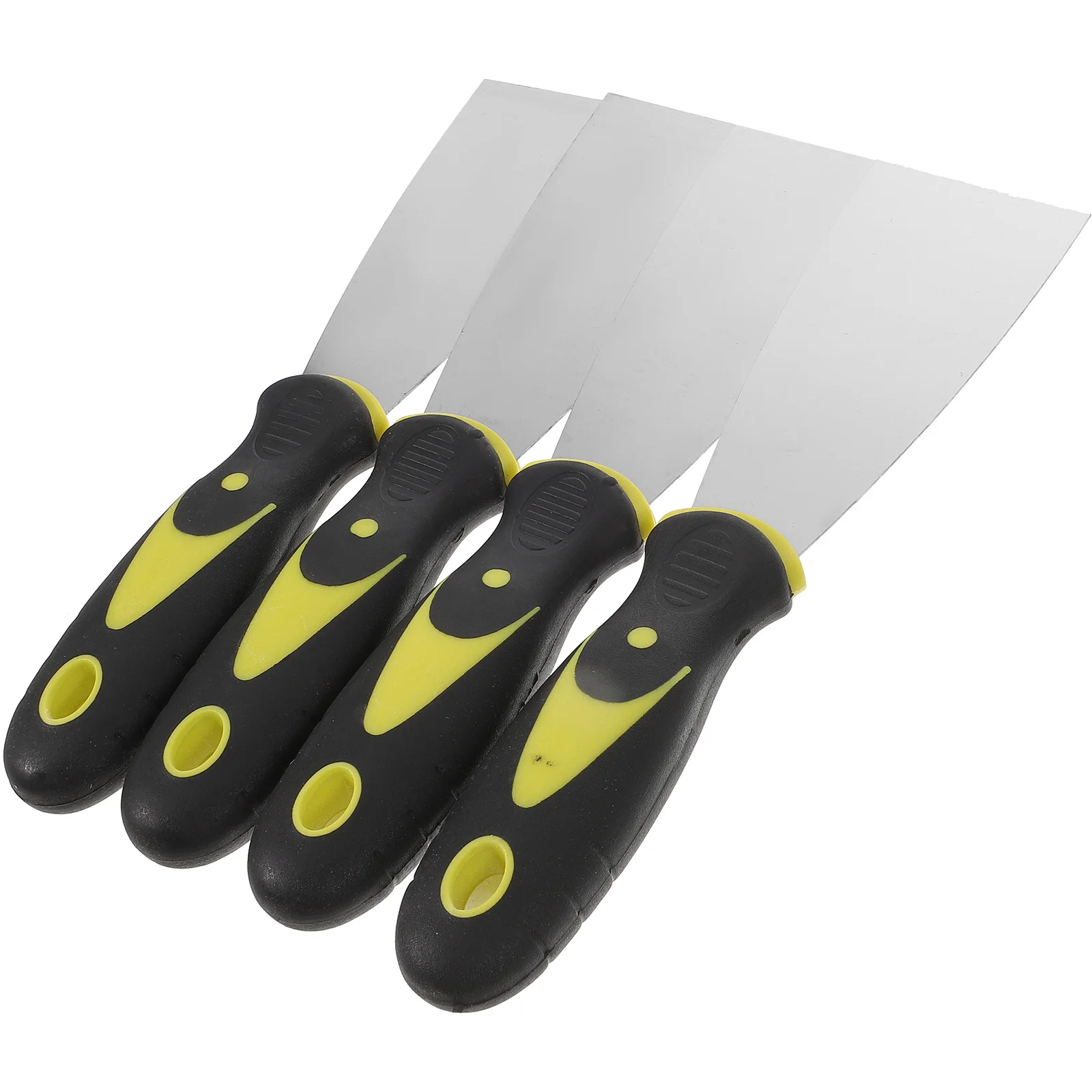 4pcs Dual Color Handle Putty Spatula 2 Inch Stainless Steel Scraper For Wall Repair Patching Paint Plaster Wallpaper Removal