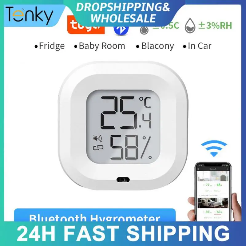 

Mini Bluetooth5.0 Temperature Humidity Sensor LCD Digital Home Thermometer Monitoring Hygrometer Detector APP Real-time Display