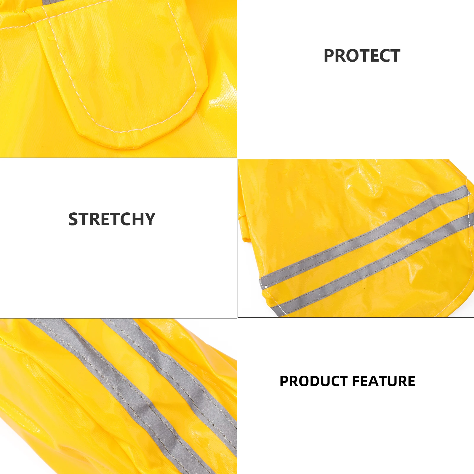 

Rain Coat Pet Raincoat Jacket for Dog Reflective Coats Yellow Clothing Small Dogs