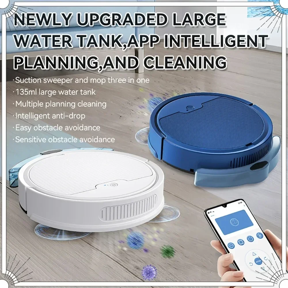 3 in 1 APP Remote Control Robot Cleaner Smart Super Quiet Sweeping and Vacuuming Sweeper Cleaning Machine for Home Office Use