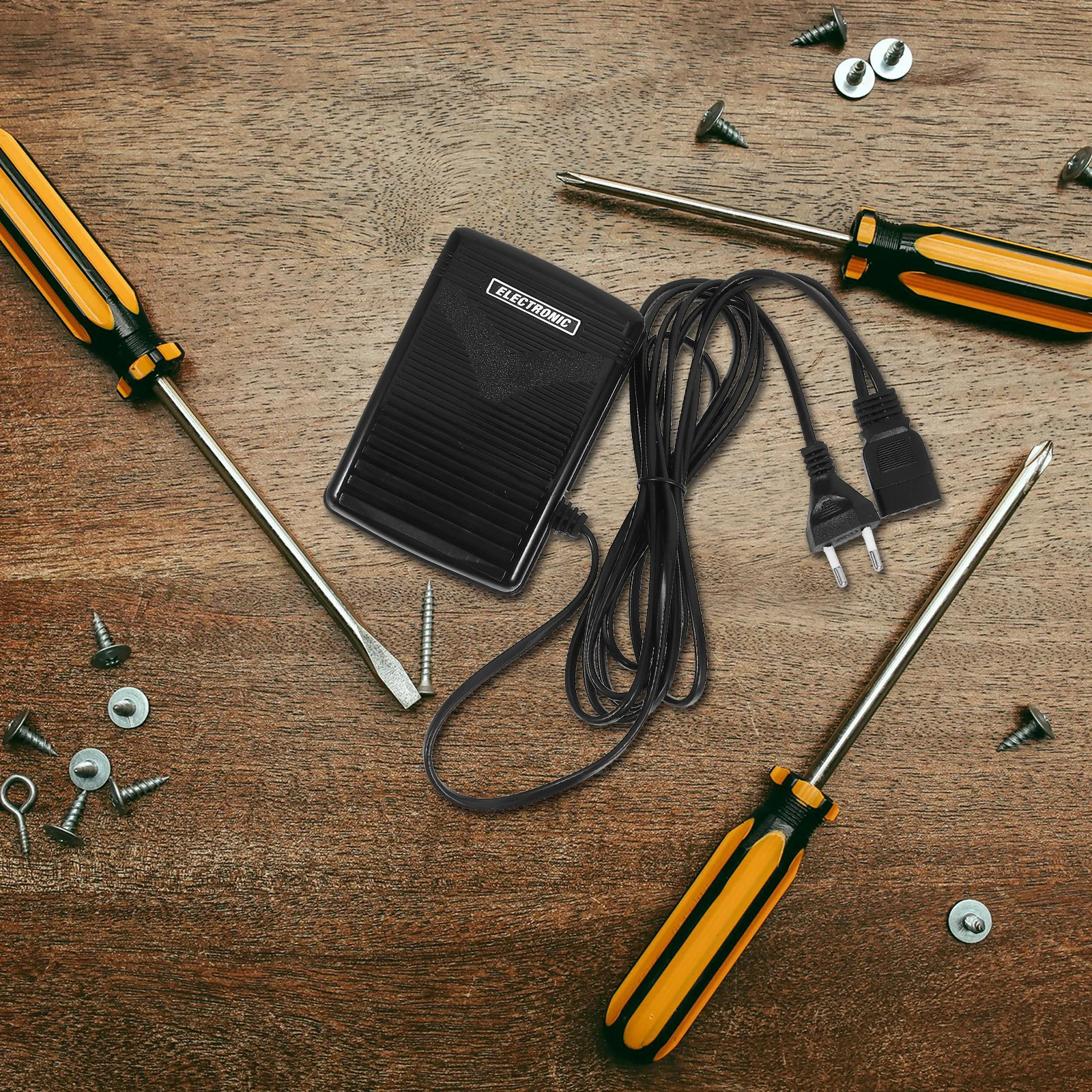 

Versatile Sewing Machine Foot Pedal Three Hole Round Plug Sturdy Construction Multifunctional Forward Reverse Stop Operations