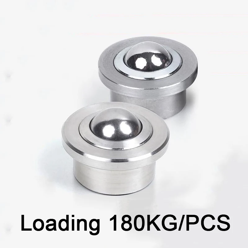 8PCS Heavy 304 Stainless Steel Precision Conveying Ball Bearing Bull Eye Wheels Industrial Casters Load 180KG/PCS