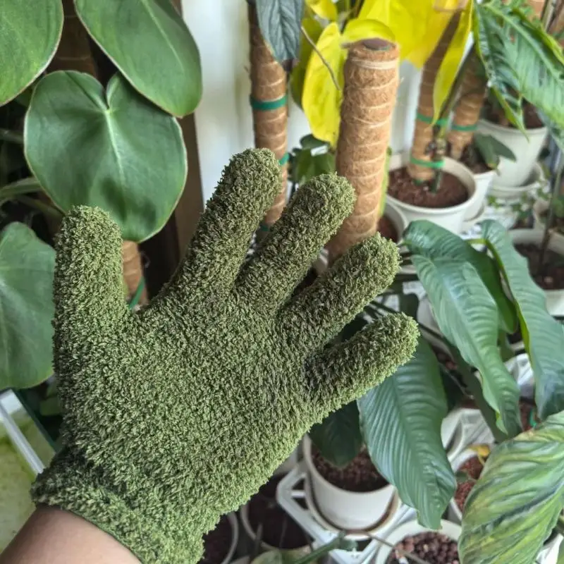 Colored Microfiber Dusting Gloves Coral Fleece Fabric Elastic Breathable Easy To Clean Dust From Car Boat Plant Surfaces Home