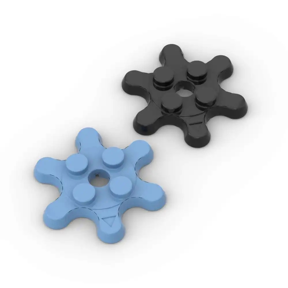 MOC 10 SZT. 35442 Okrągła Płytka 2x2 Koło Zębate 6 Zębów Klocki Konstrukcyjne Zestaw Dom Zamek Kompatybilne Elementy DIY Pomysły Zabawki Prezenty dla Dzieci