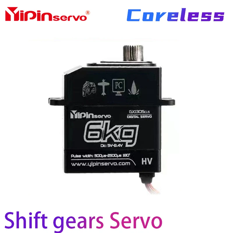 Yipinservo 6kg Coreless Micro Servos Full Metal Gear 180 ° Shift gears Servo For SCX10 Trax Trx4 Trx6 G63 Replaces 2065 TRXXAS