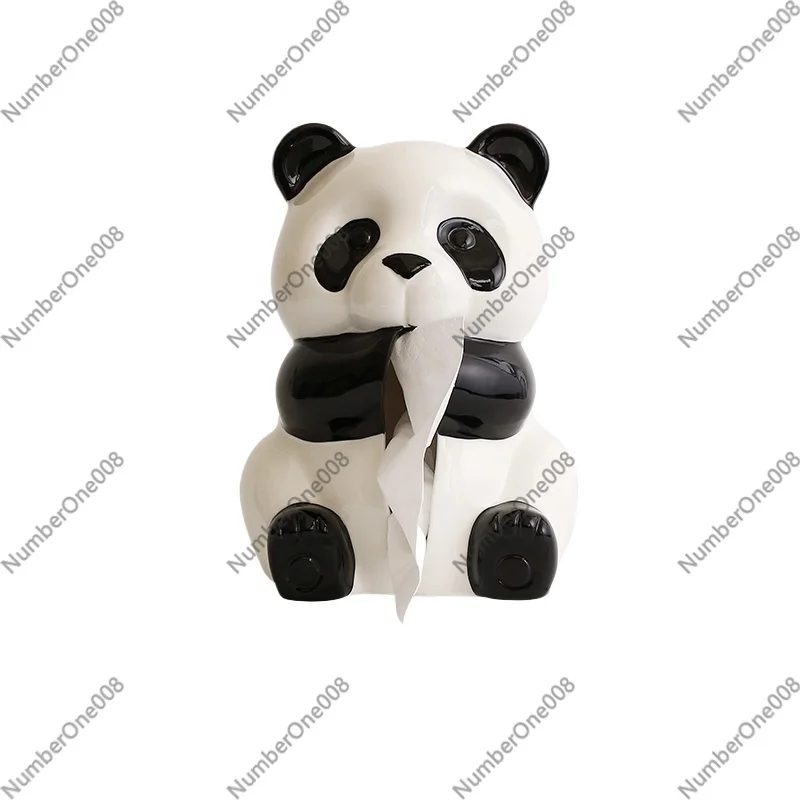 

Коробка для салфеток в виде мультяшной панды, креативный настольный диспенсер для бумаги для гостиной, милый и стильный декор для дома, подарок на день рождения