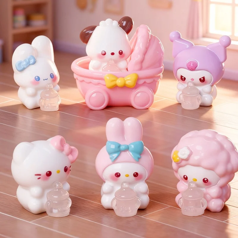 7/28PCS New Cartoon Cute Treasure Micro Landscape Small Ornament Doll Blind Box Decoration Desktop DIY Handmade Materials