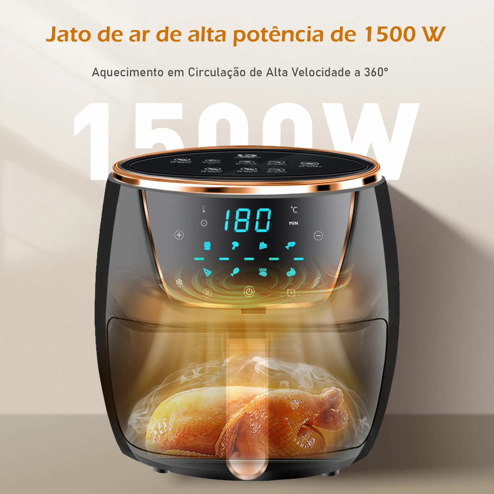 127V/220V, Electric Fryer, Air Fryer, Air Fryer, Airfreyer Fryer, Electric Oven, Air Fryer, Brazil