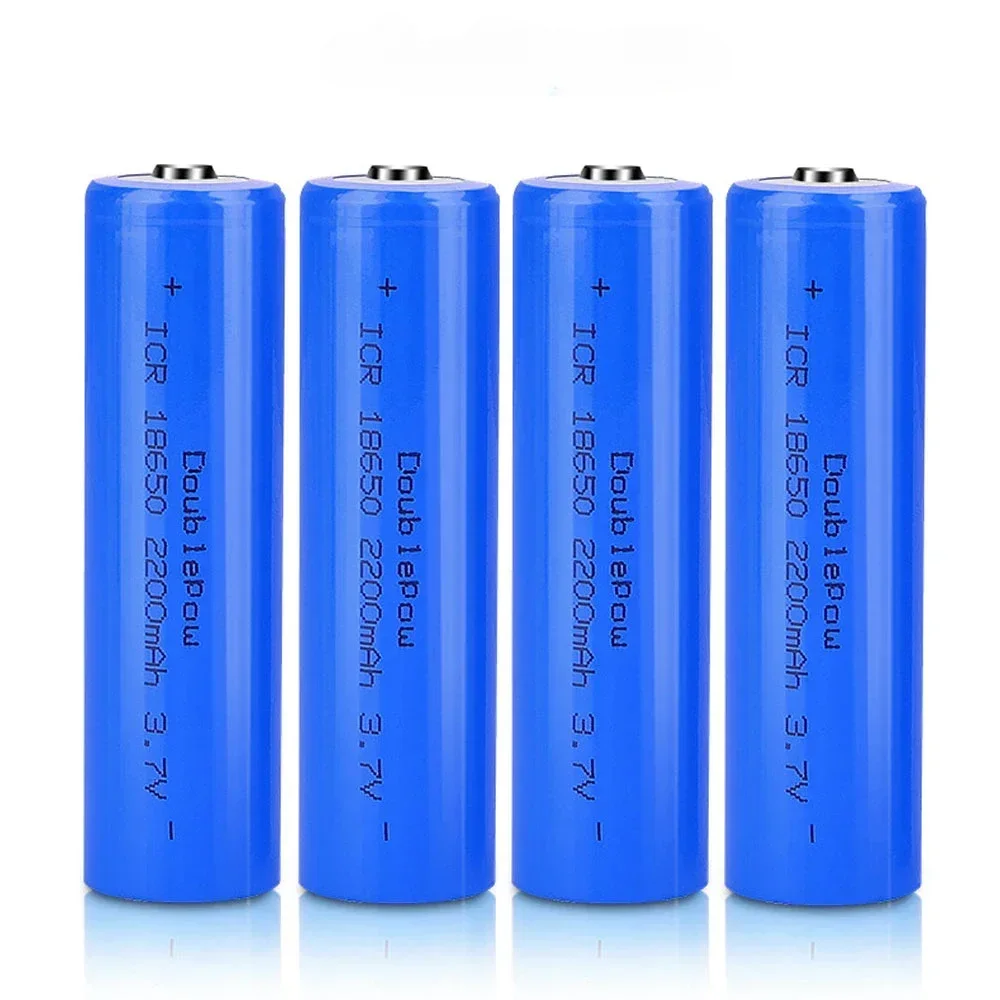 18650 3.7V 2200mAh rechargeable lithium battery for flashlight, laser pen, small fan, solar street light