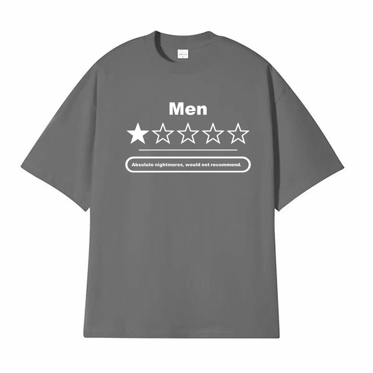 Men One Star Review Absolute Nightmares Would Not Recommend Funny Graphic T Shirts Men's Clothing Vintage Casual Cotton T-Shirts
