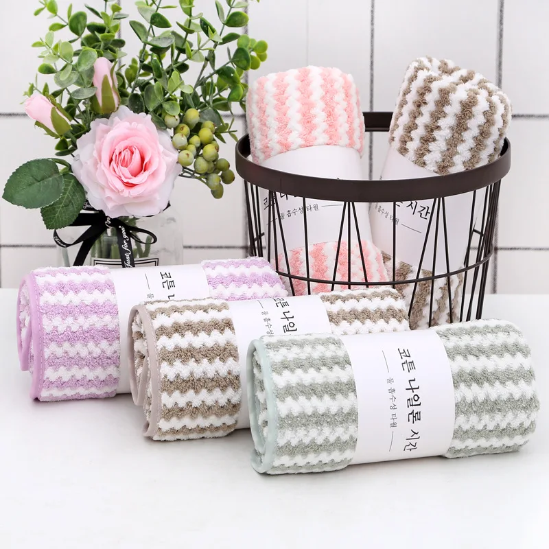 

5pcs/set Bathroom Hand Towel Thickened Face Hair Towels Bathroom Adults Hotel Travel LoverIncreases Water Absorption