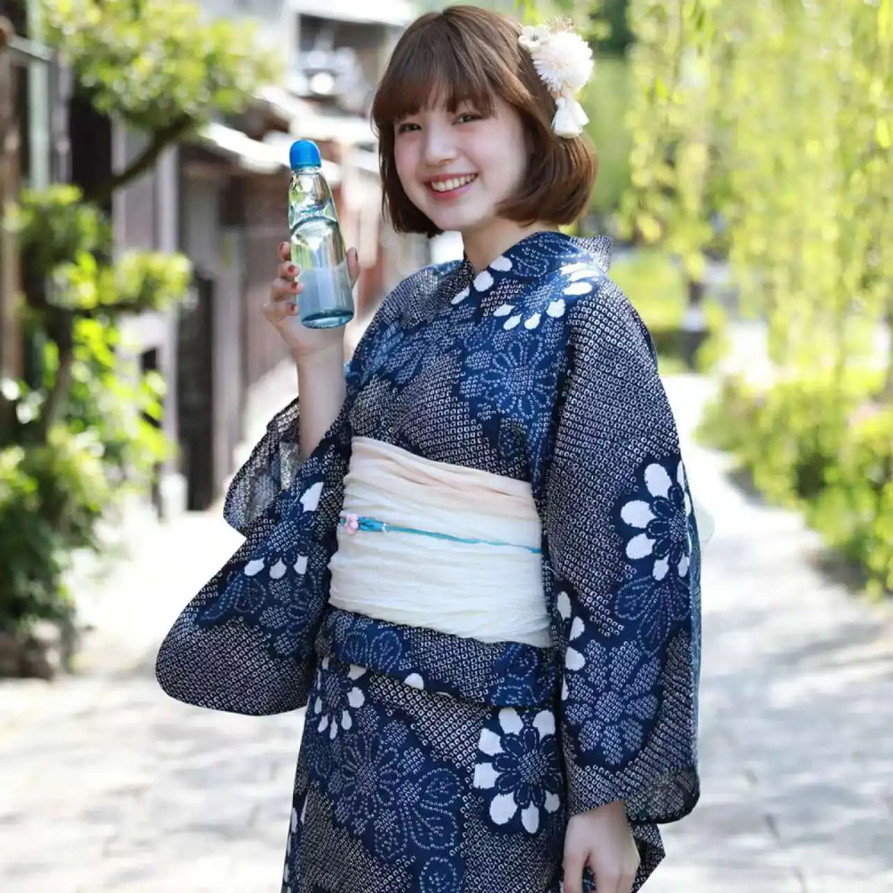 Japanese Kimono Yukata Women's Traditional Formal Style High-grade Cotton And Linen Fabric Shooting Travel Clothing Mul