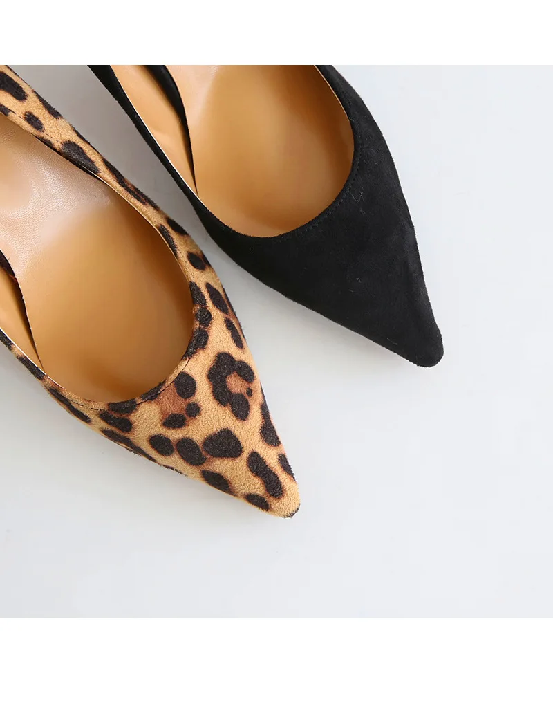 2023 Sexy Elegant Women\'s Fashion Shoes Leopard Print Fashion Pointed Toe High Heels Femme Comfortable Office Pumps