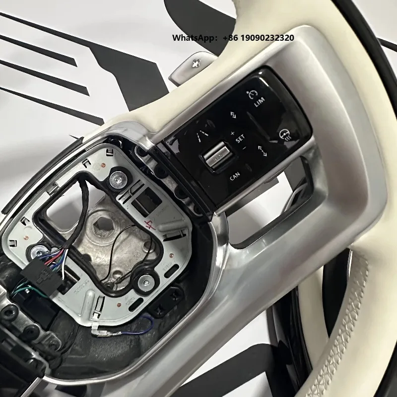 Racing Leather Steering Wheel Upgrade Full Function Retention Non-Destructive Installation 4-Spoke    Y002