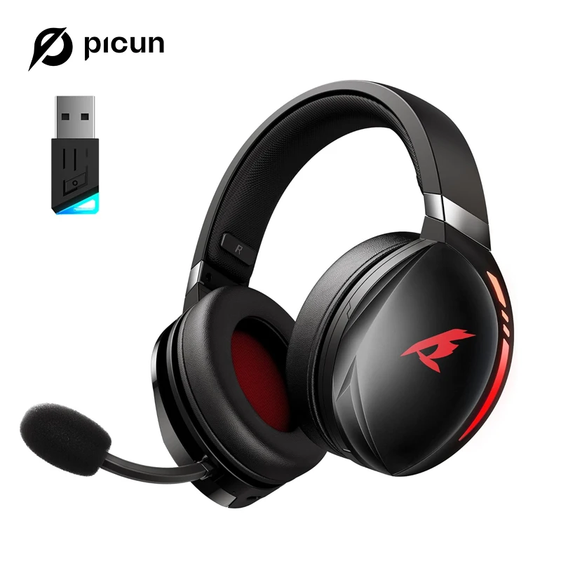 

Kofire UG-06 Gaming Headset Low Latency 2.4G Bluetooth Wireless Headphones with Mic RGB Gradient Light Wired for PC PS5 Switch