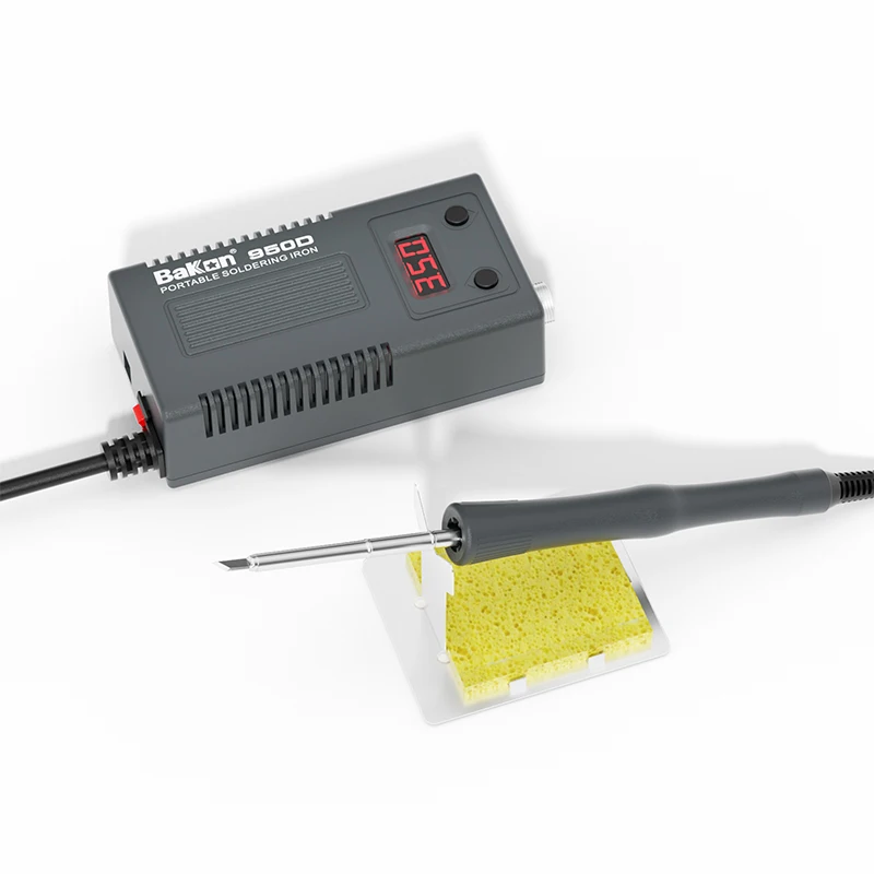 Estación de Soldadura Eléctrica Portátil BAKON BK950D, Mini, sin Plomo, con Pantalla Digital, Núcleo Calefactor T12/T13, 50 Vatios, para Micro Soldadura