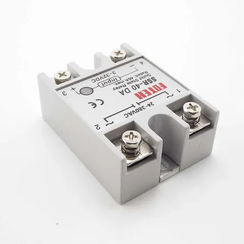 

SSR-40DA 40A Solid State Relay Module DC 4V-32V Input DC 24V- 380V AC Output Power Supply Relays for led