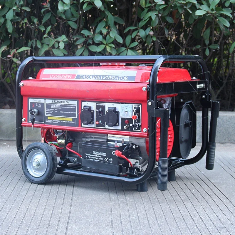 

Dual Fuel 220v 7kw Natural Gas Gasoline Generator Electricity Power for Home Electric Single Phase with Wheels and Handles