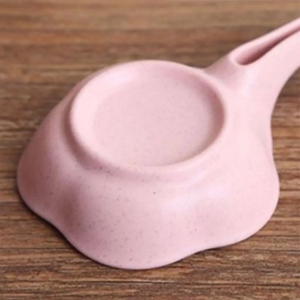 New Wheat Straw Condiment Dish with Handle Easy to Clean Condiment Container Kitchen Supplies Sauce Dipping Bowls