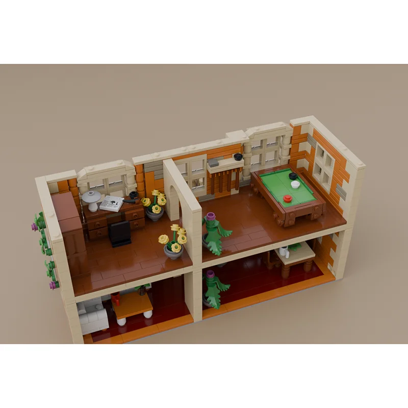 City Street View Model Moc Bouwstenen Britse stijl Huismodel Technologie Modulaire blokken Cadeau Kerstspeelgoed DIY-montage