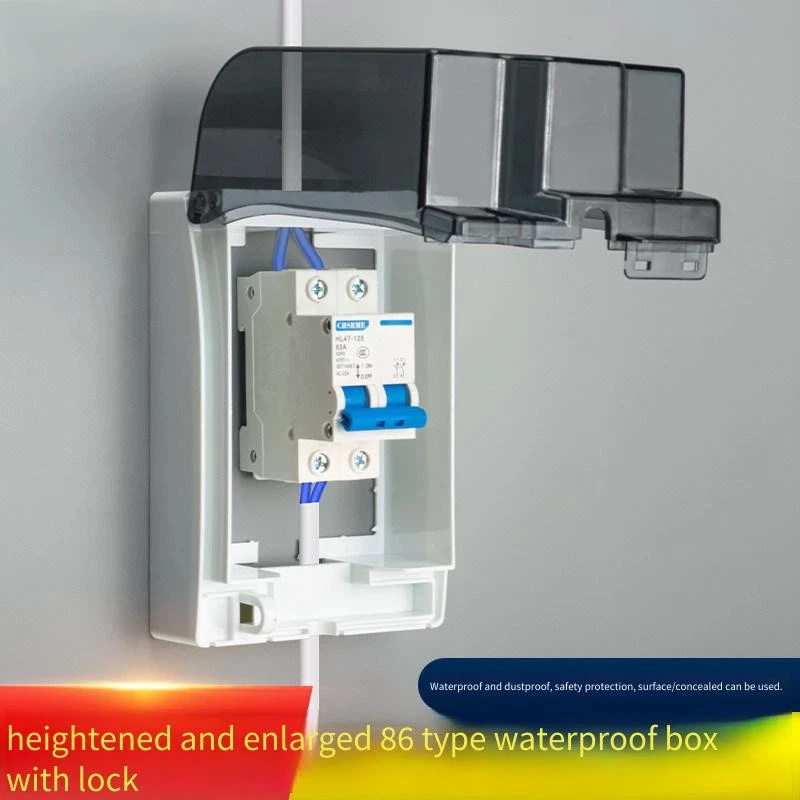 

Air Leakage Isolation Switch Waterproof Box Knife Switch Waterproof Protective Cover Inner Size 11x9cm Paste Type