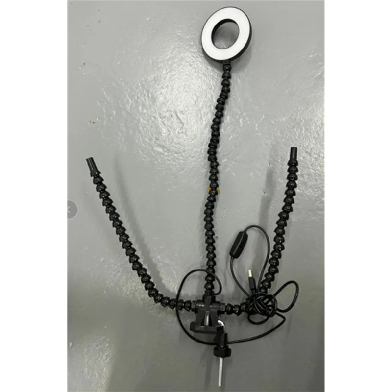 ABBO-Helping Hand Soldering Tool Desk Clamp PCB Holder Third Welding Station Flexible Arms LED Lamp Lighting Welding Tools