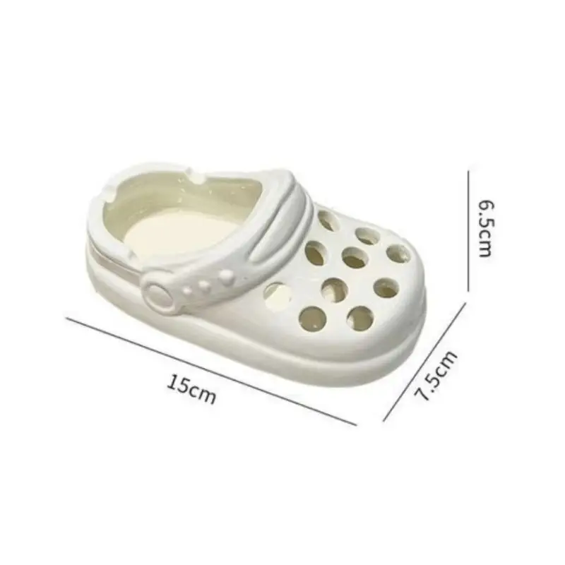 Ceramic ashtray cute hole-in-the-wall shoes car interior decoration ornaments office living room ashtray car ash-proof ashtray