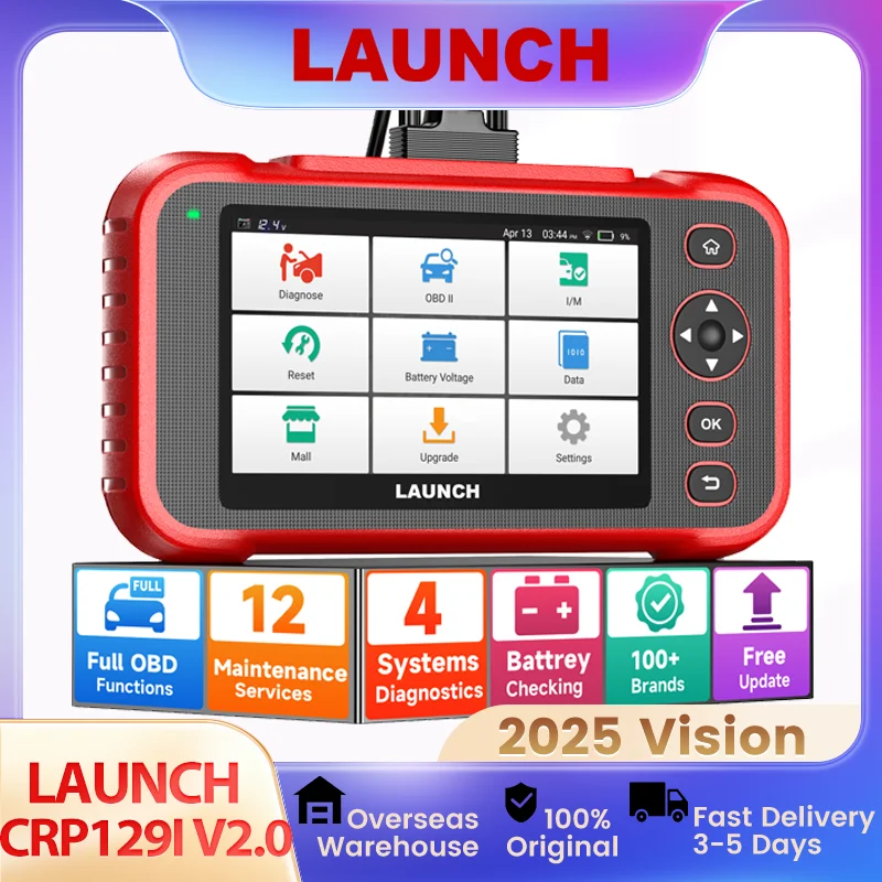 

LAUNCH CRP129i V2.0 4-системный автомобильный диагностический инструмент OBD сканирования EPB SAS Инжектор Кодирование Сканер OBDII WI-FI Пожизненная бесплатная модернизация