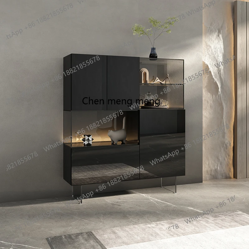 Cabinet Luxury High-End Sideboard Living Room Wall-Mounted Storage Display Cabinet Restaurant Small Wine Cabinet High-End Feel