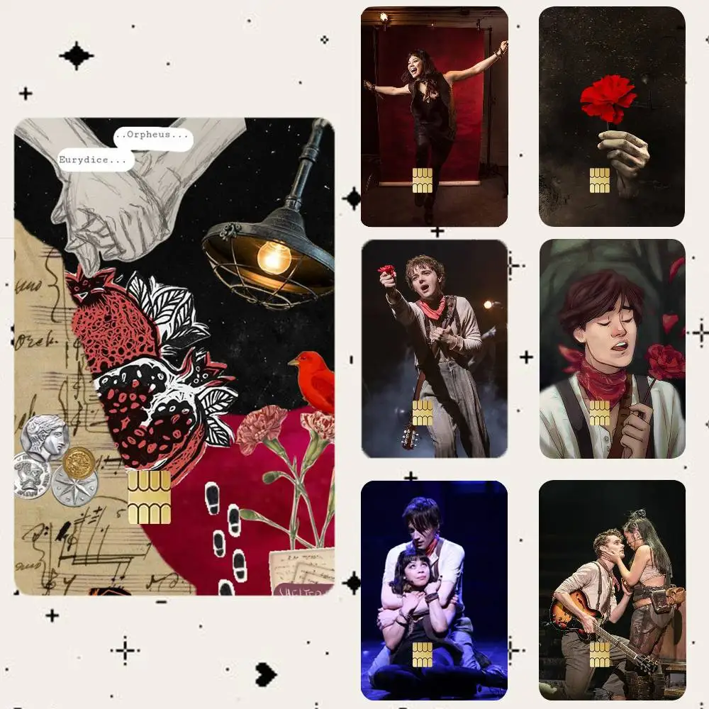 

H-Hadestown Drama Eurydice HD Waterproof Card Skins Protective Stickers for Credit Bank Game Cards