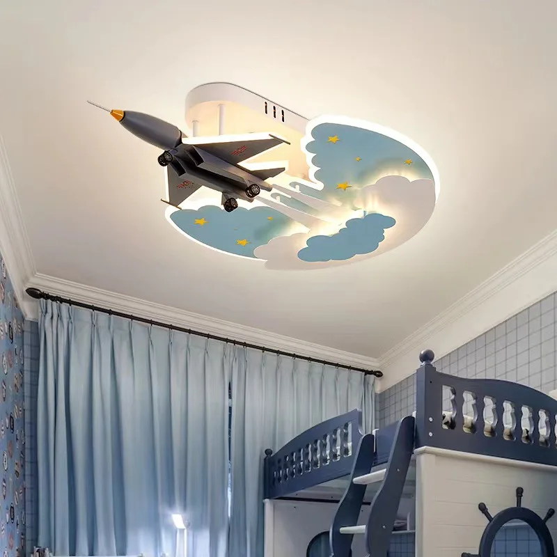 Modern LED Chandelier lighting for living room bedroom lustre de plafond Cartoon airplane ceiling Chandelier lights for boys