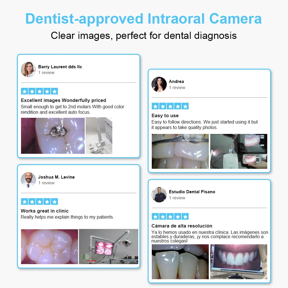 CE Approved 13MP Wireless BlueTooth Dental Intraoral Camera WiFi 8 lens 1080P HD Intra Oral Endoscope for IOS  Android Phone Mac