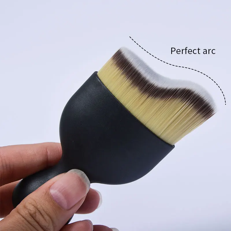 Female Makeup Foundation Brush S Shape Makeup Brush Halo Dyeing Face Makeup Brush Multi-function Portable Cosmetic Tools