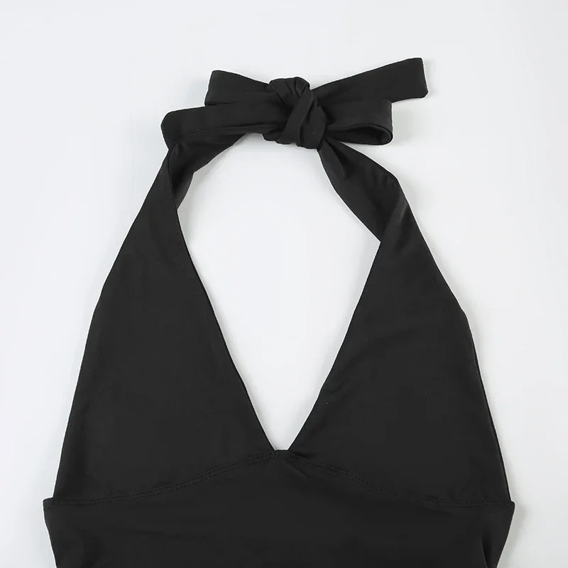 

Simple Basic V-Neck Sexy Women Halter Tanks Summer All-Match Fashion Slim Fit Blouses Chic Trendy New