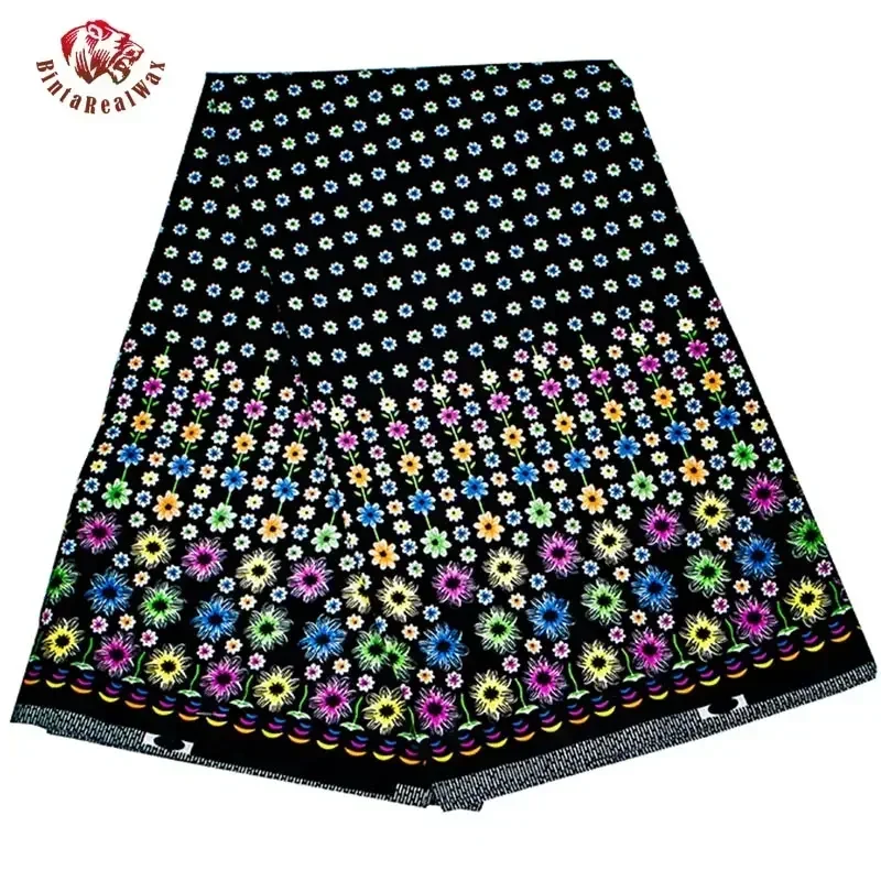 Bintarealwax Groothandel Afrika Stof 2025, Ankara Polyester Naaistof Lichte Kleur Materiaal voor Vrouwen Feestjurk FP 6390 - afbeelding 1