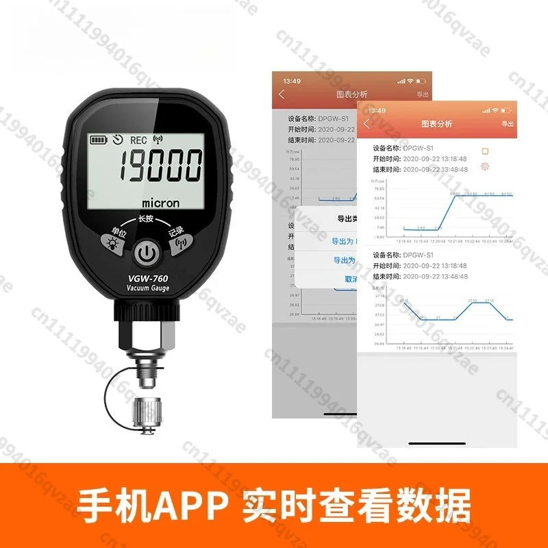 Wireless Vacuum Gauge VGW-760 Intelligent High Precision Digital Absolute Pressure Meter Electronic Negative Pressure Meter
