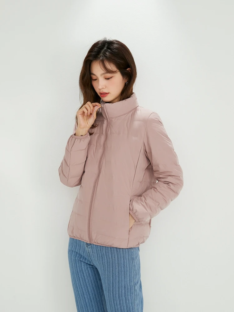 

Women Matt Fabric Lightweight Coat Warm Female Windbreaker Women's Down Jackets Ultra Light Duck Down