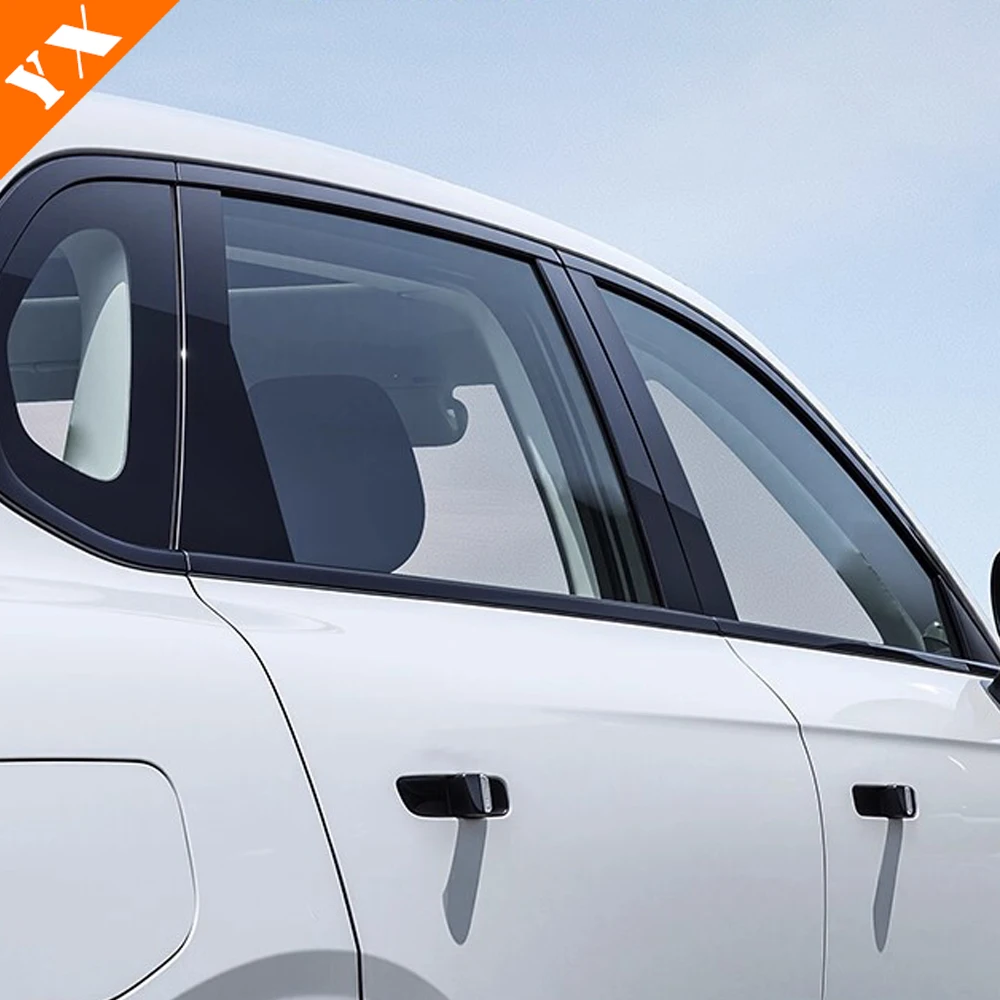 2025 2026 لملحقات Leapmotor B10 من الفولاذ المقاوم للصدأ والكروم الأسود لنافذة السيارة، زخرفة حماية النافذة، #5