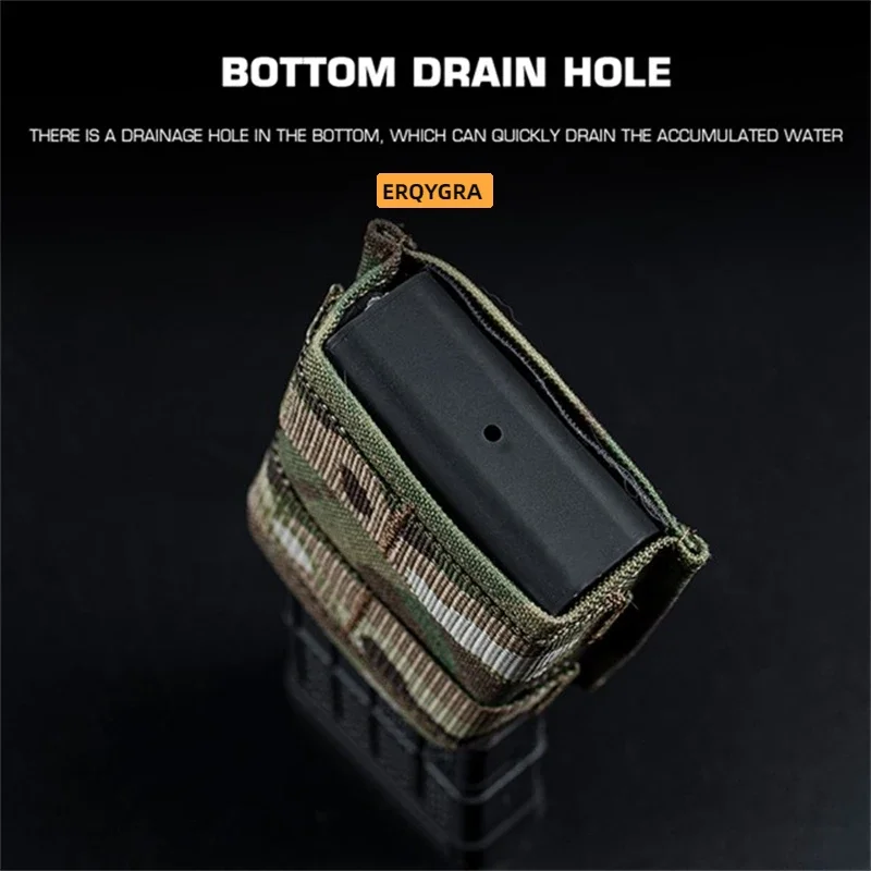ERQYGRA Tactical FAST 5.56 Single Mag Pouch Short Holster Magazine Holder Molle Airsoft Hunting System Accessories New Waist Bag