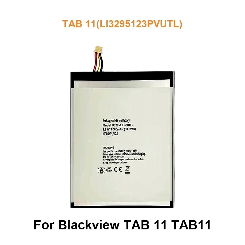

Аккумулятор для ноутбука Blackview TAB 11 TAB11 TAB 11 (LI3295123PVUTL) 6580 мАч Реальная емкость