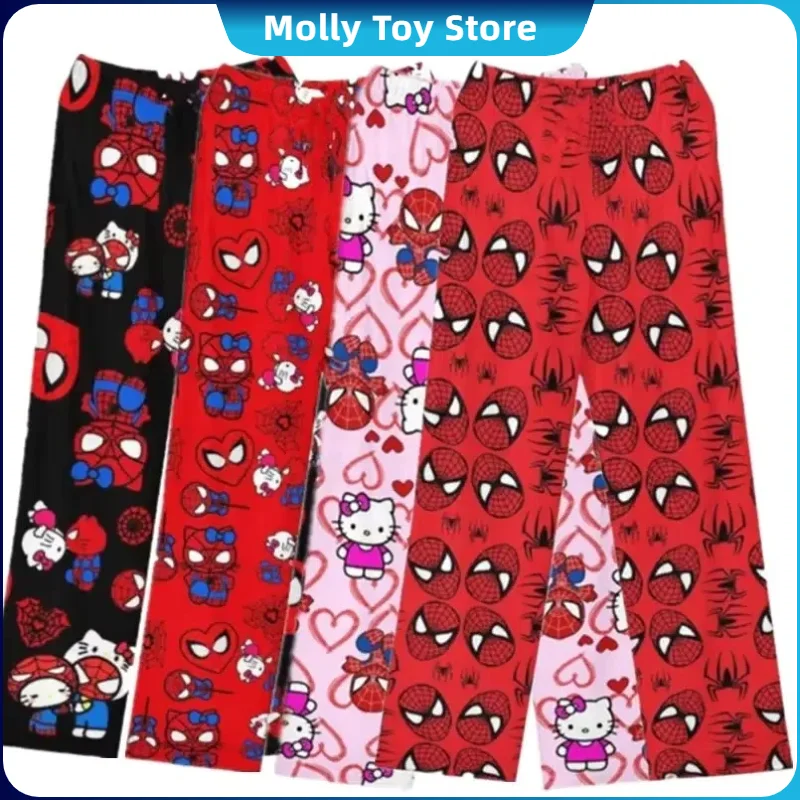 2025 New Hellokitty Cotton Loose Ladies Pajama Pants Pyjama Trousers Women Men Sleep Bottoms Lounge Wear Girl Sleep Pants Spring