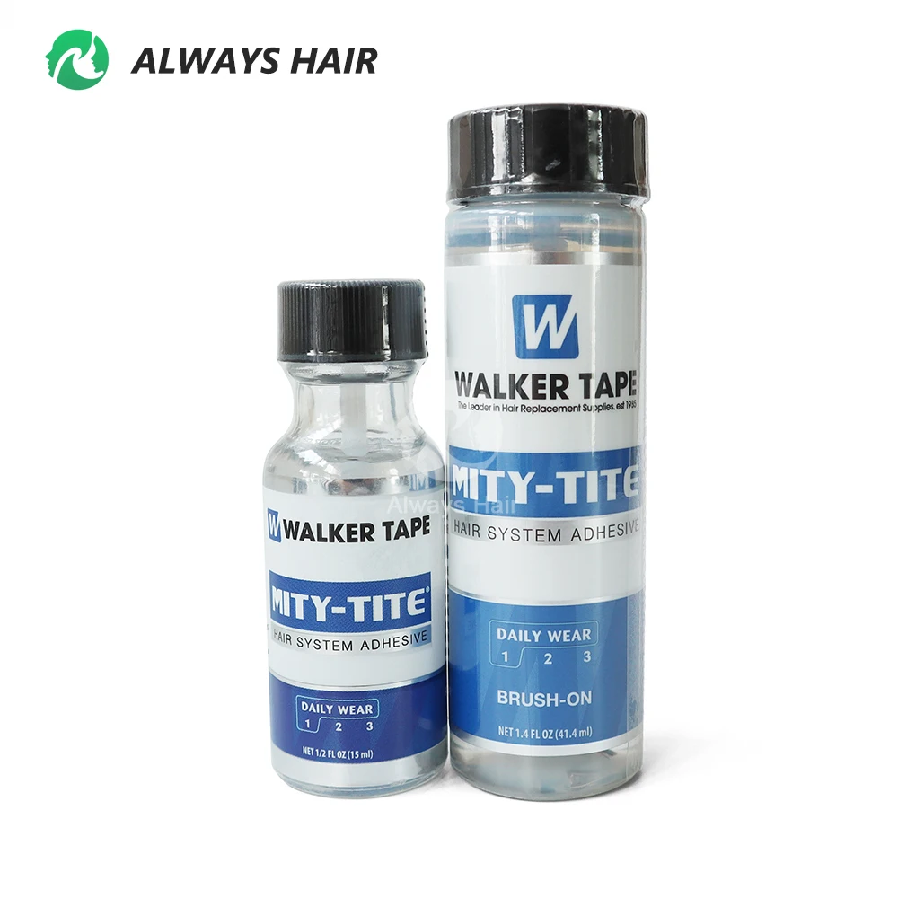 0.5oz 1.4oz MITY-TITE Most Popular Liquid Adhesive For Touch- ups Hair System Walker Toupee Hair Lace Wig Glue Brush On